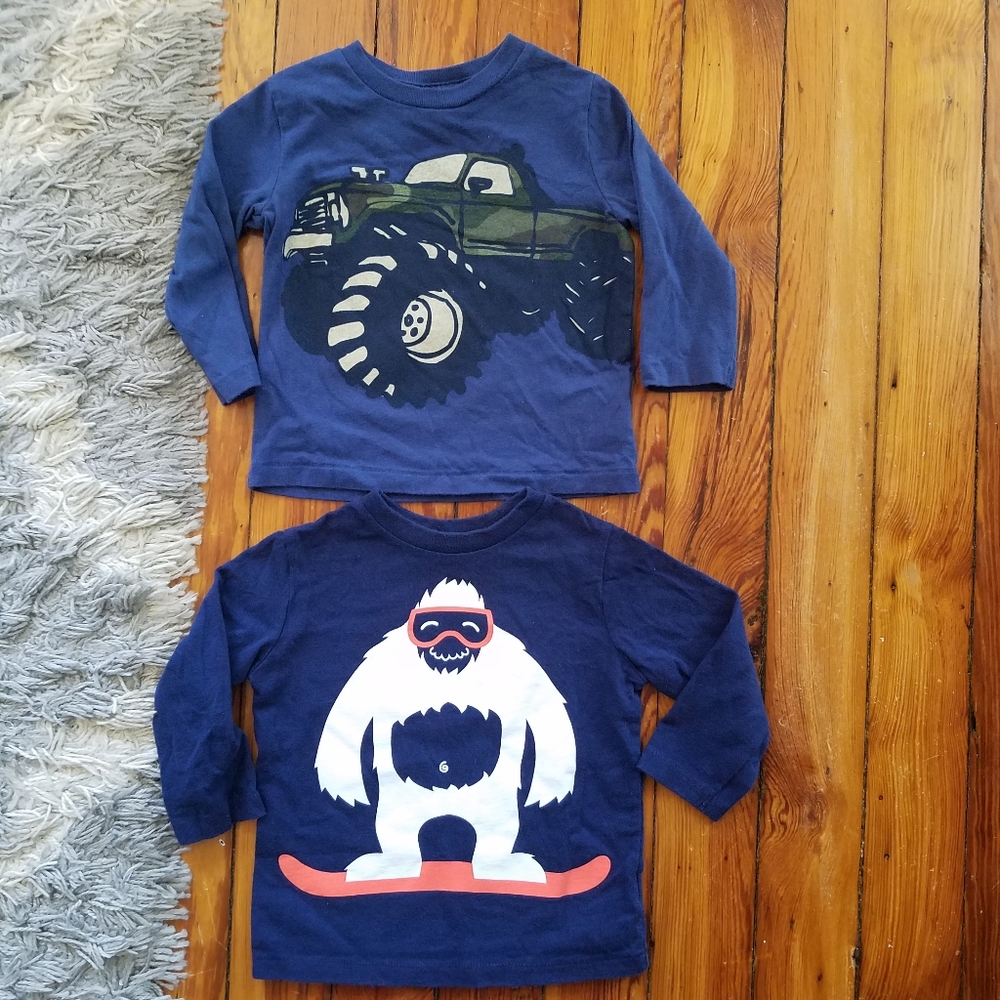 Baby Gap 4 Graphic Long‎ Sleeve T Shirt Bundle Truck, Batman 12-18 Months - Picture 2 of 5